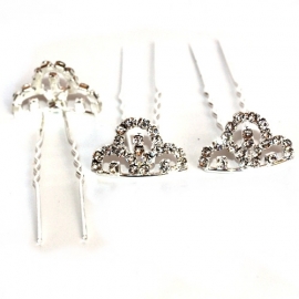 Hair pins with Crown figure